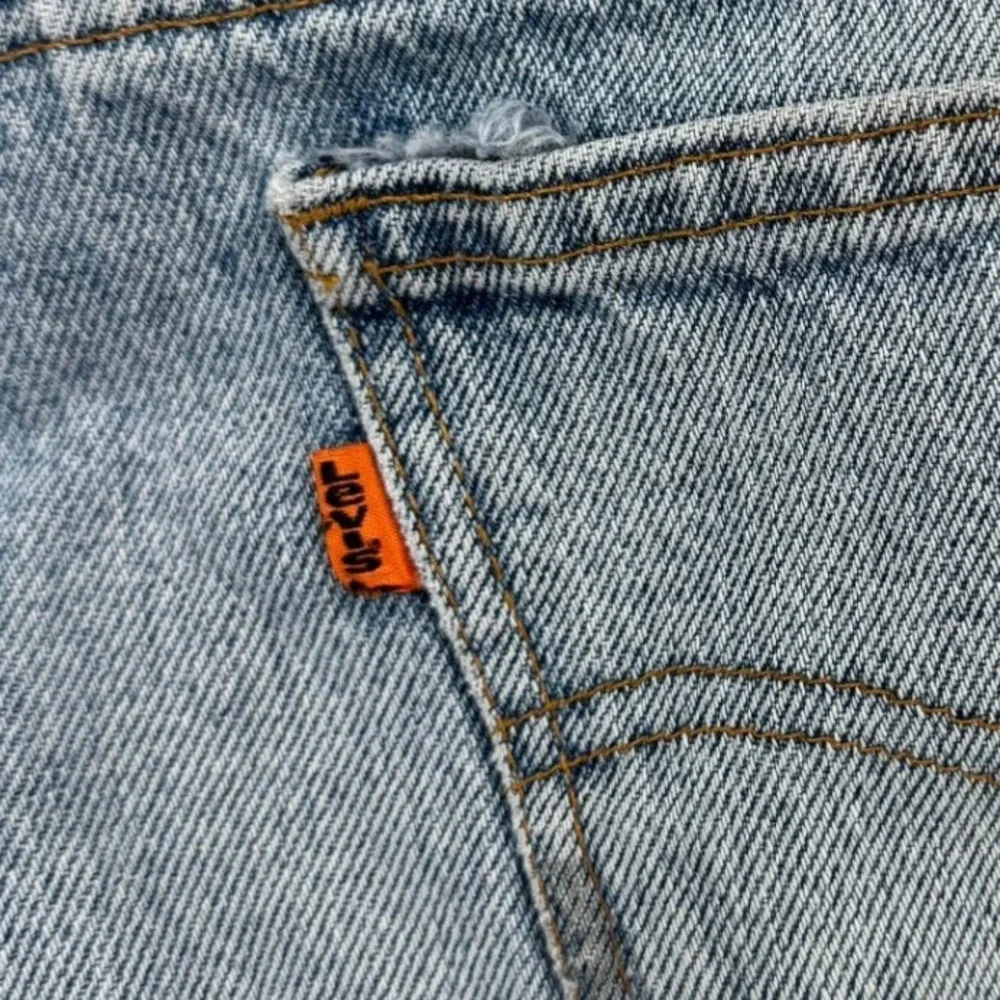Levi's 918 Jeans Mens 34x28.5 Blue Husky Vintage 80s Orange Tab Straight Leg
